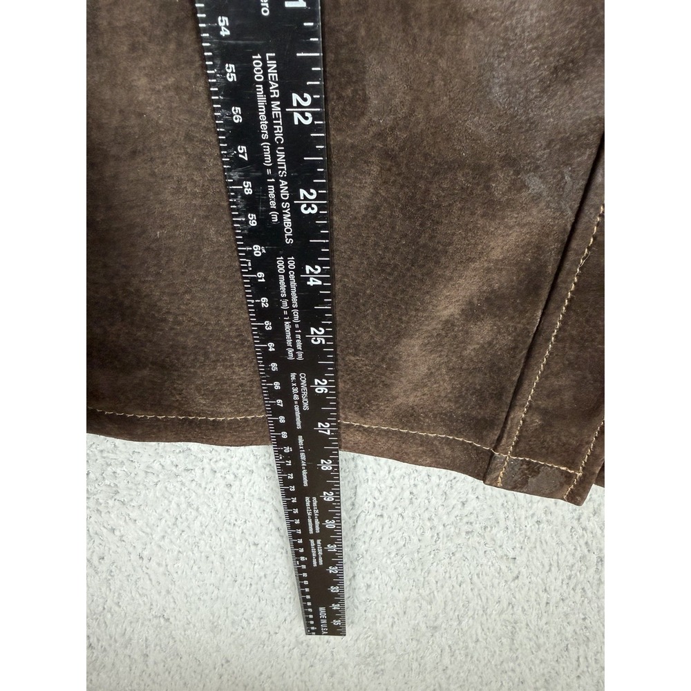 Bernardo Jacket Womens Size L Leather Suede Full Zip Brown Nordstrom - Picture 13 of 16